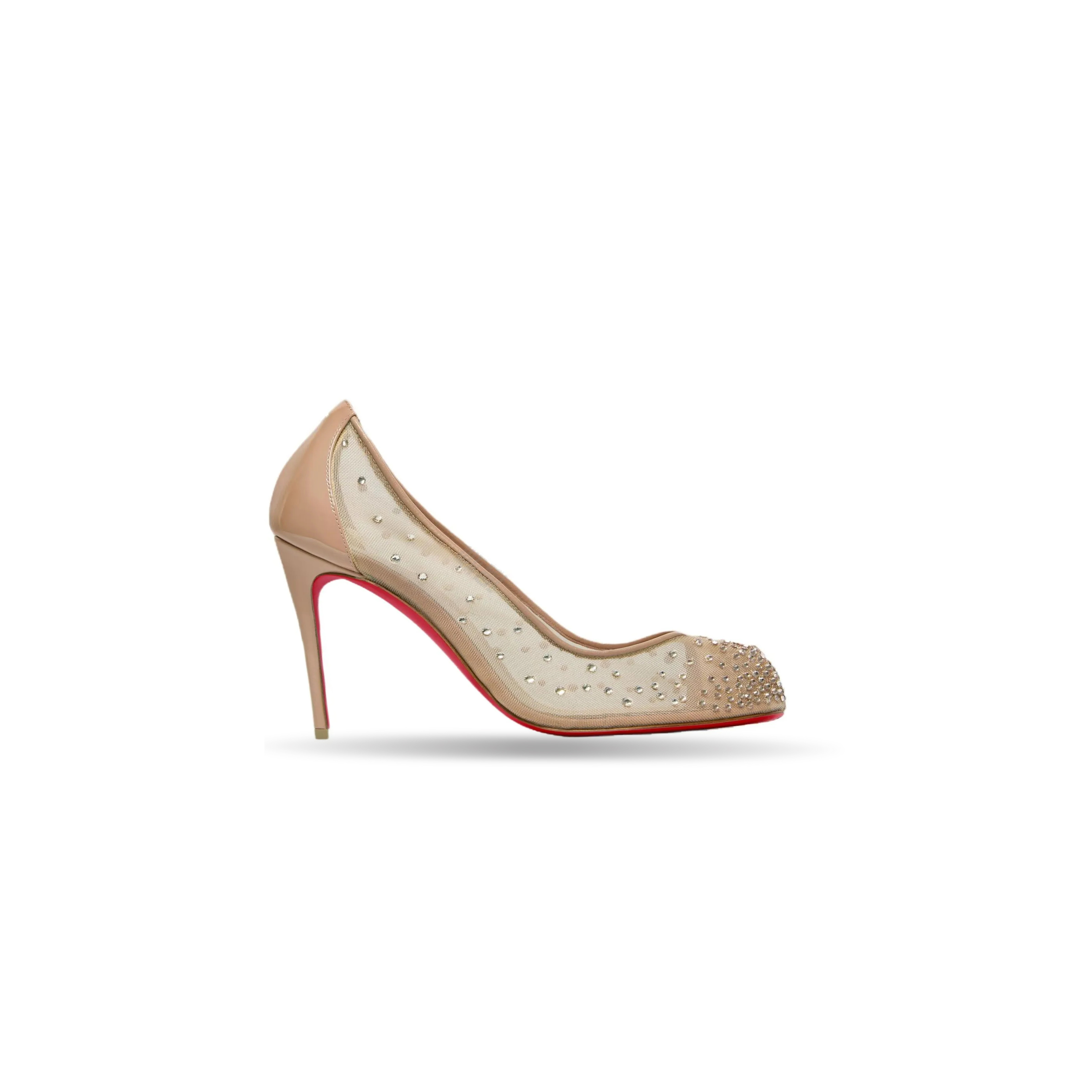 CHRISTIAN LOUBOUTIN CALFSKIN SLIP-ON ROUND TOE STILETTO HEELS, 6.5CM, WOMEN'S NUDE COLOR S39WL0170P7380HB021
